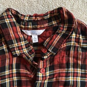 🍊 orange plaid button up